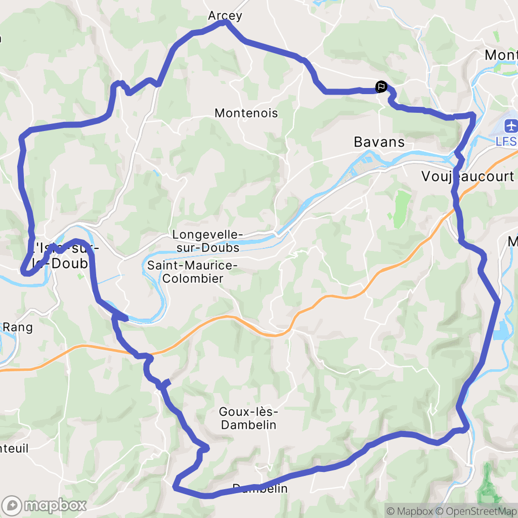 Présentevillers : carte du parcours de randonnée - France