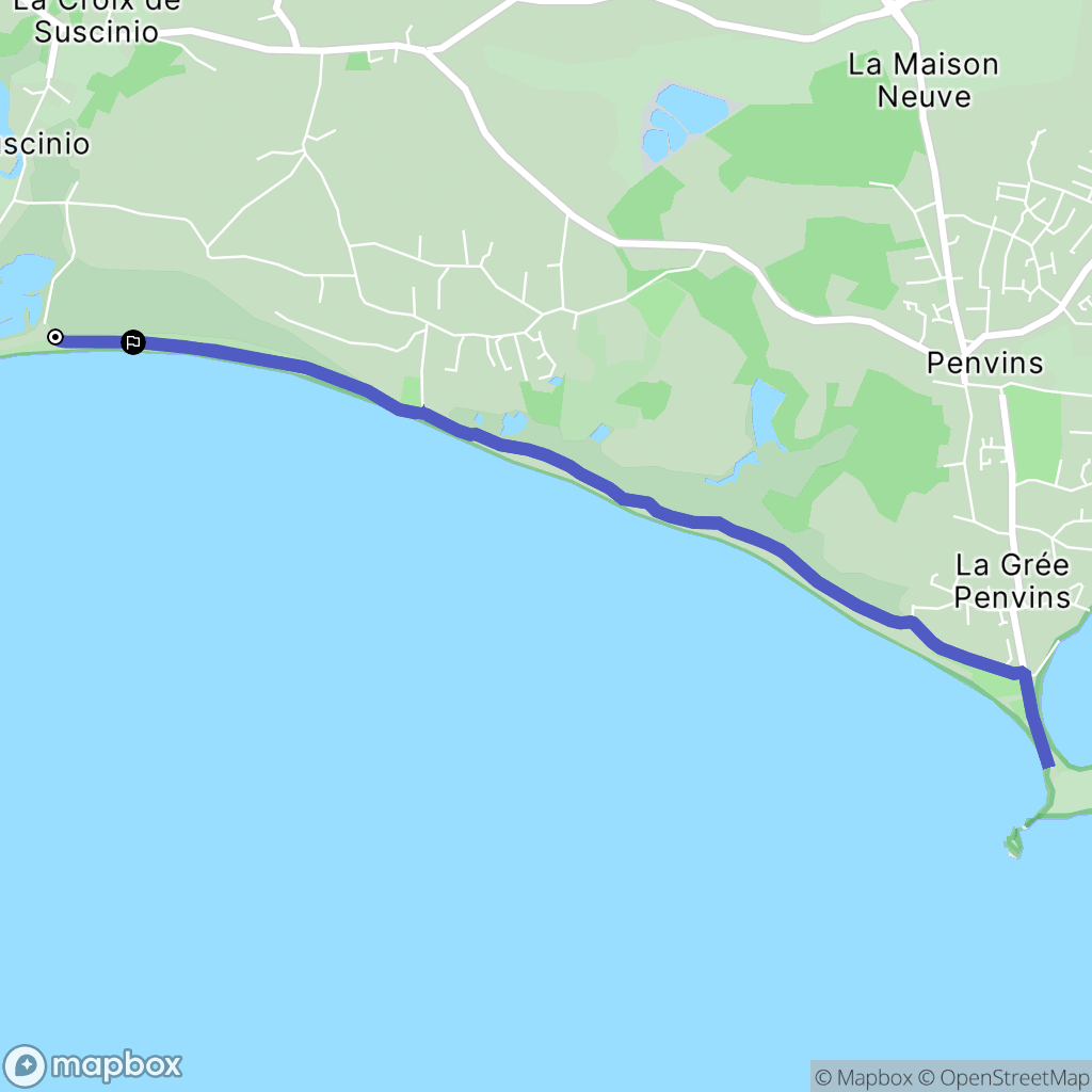 Sarzeau : carte du parcours de randonnée - France