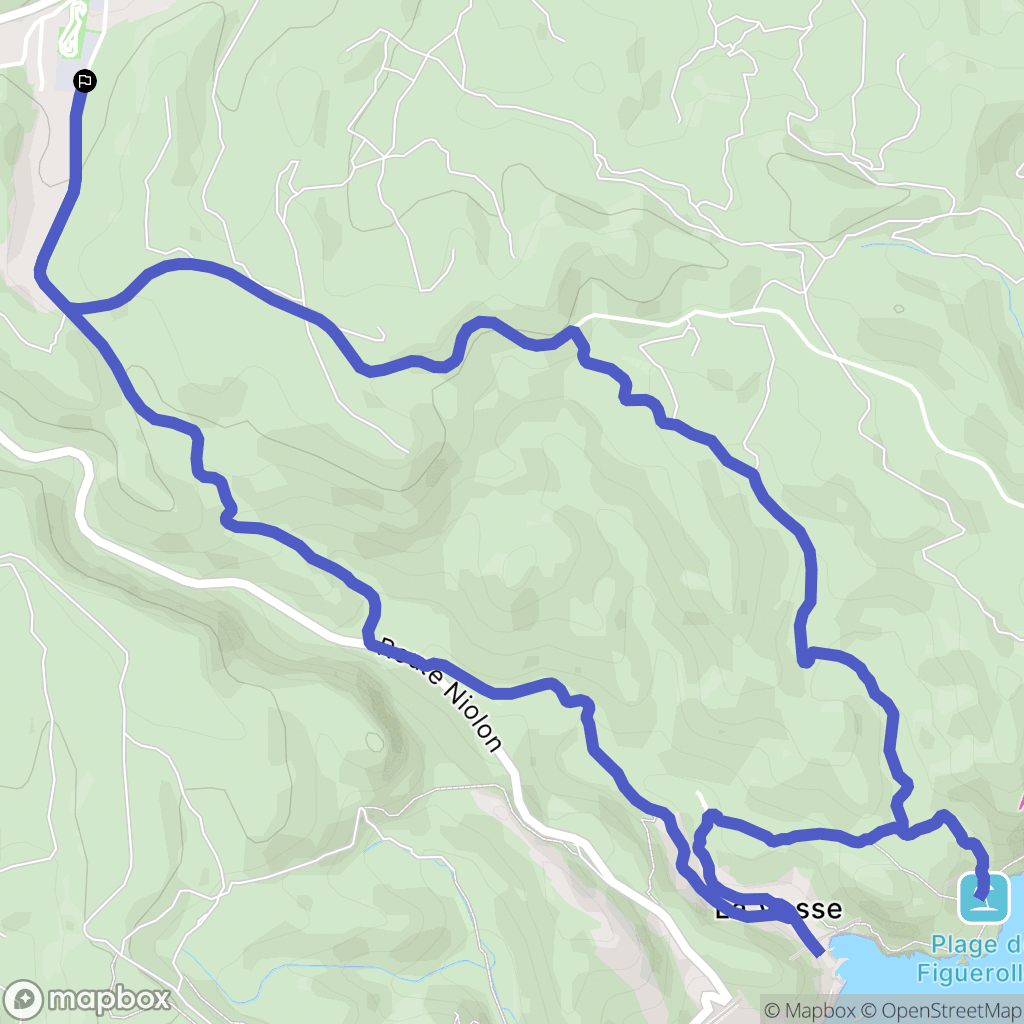 Le Rove : carte du parcours de randonnée - France
