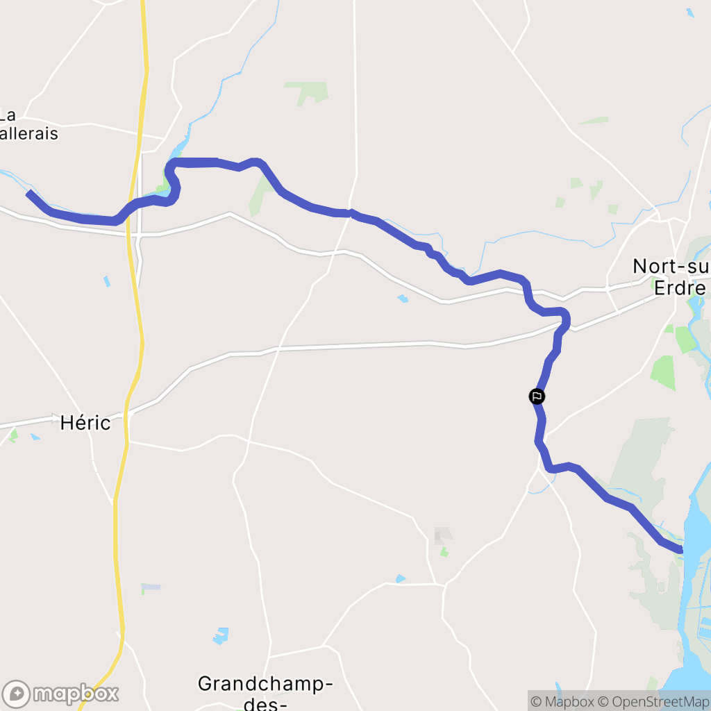 Nort-sur-Erdre : carte du parcours de randonnée - France