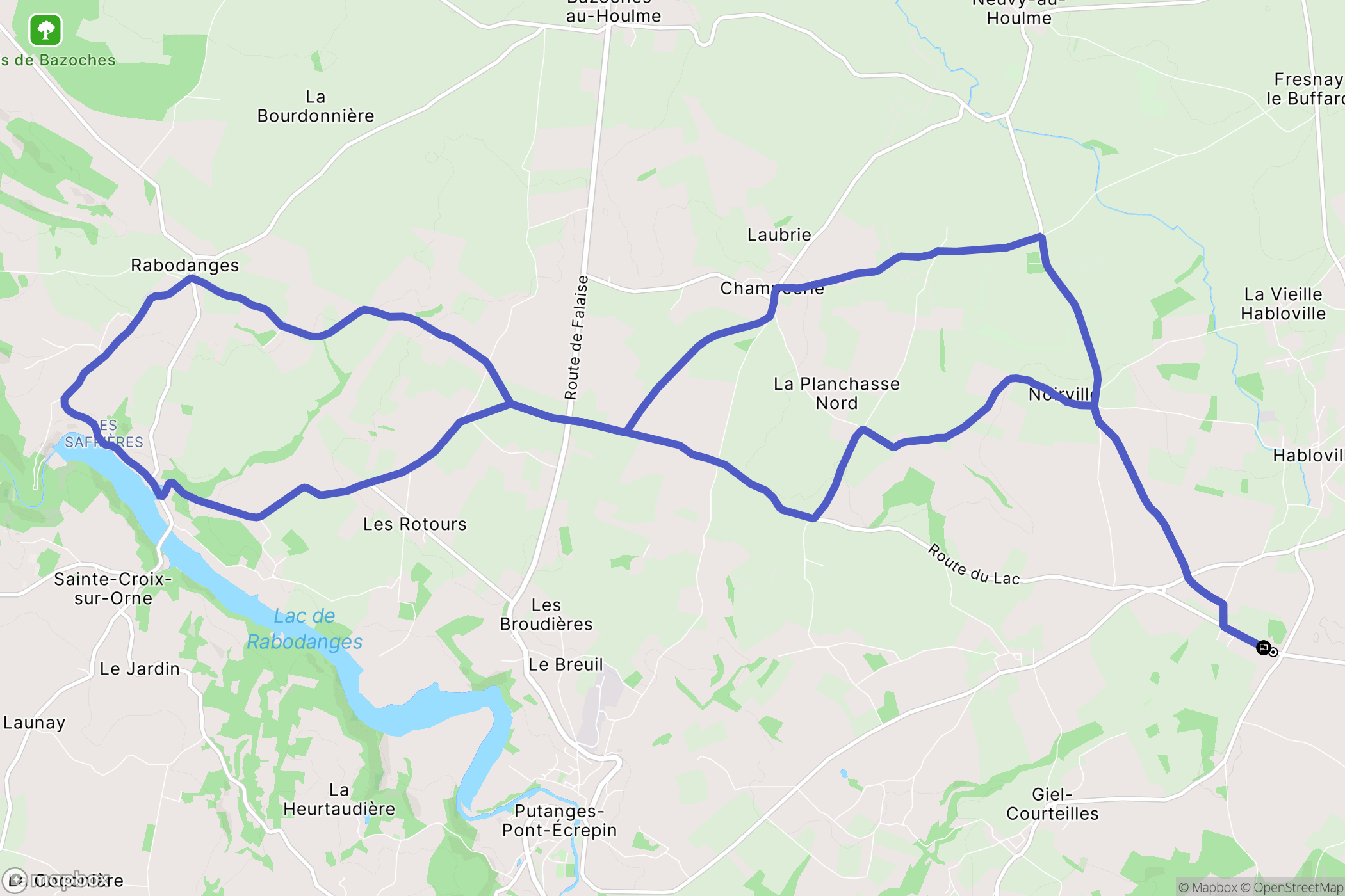 Habloville : carte du parcours de randonnée - France