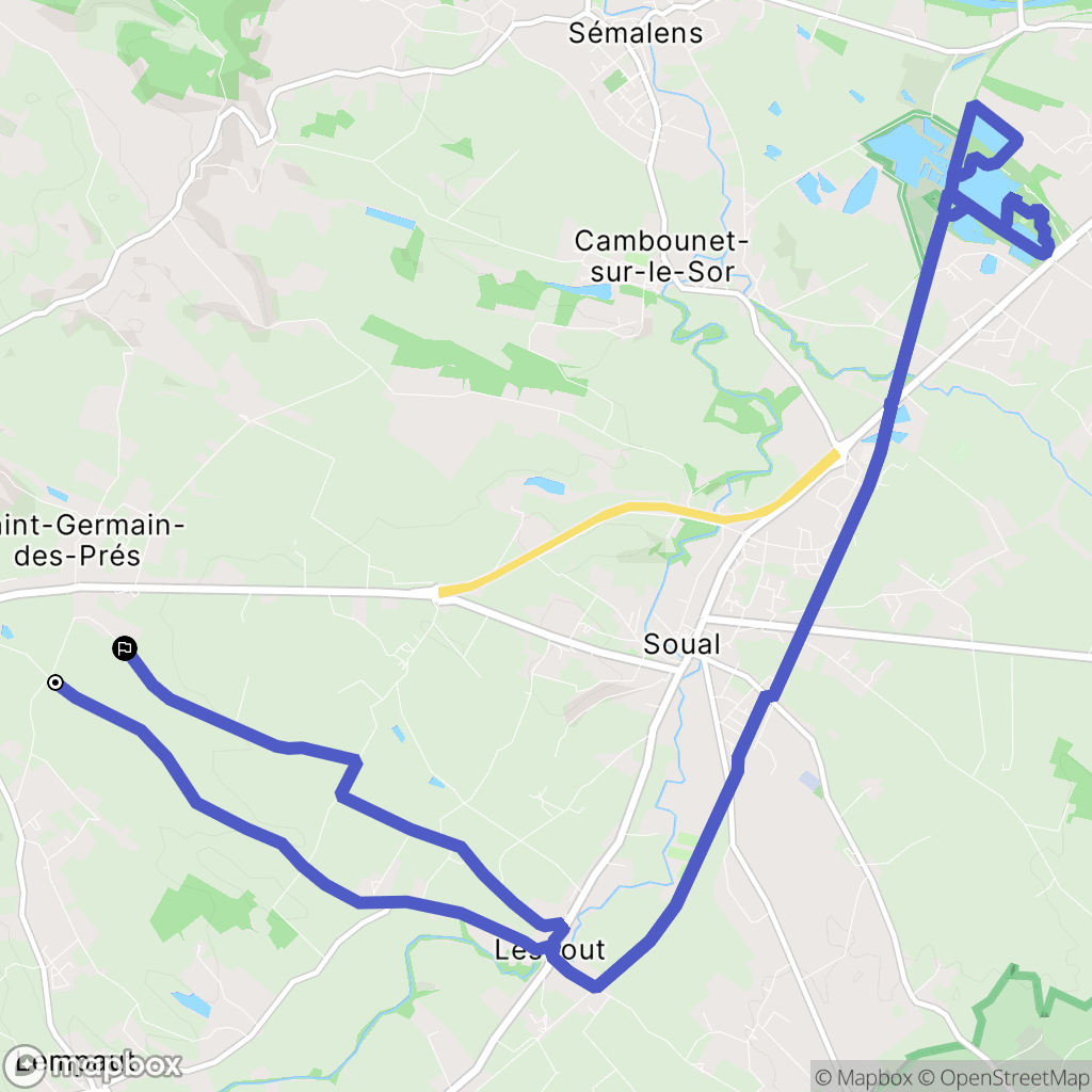 Saint-Germain-des-Prés : carte du parcours de randonnée - France