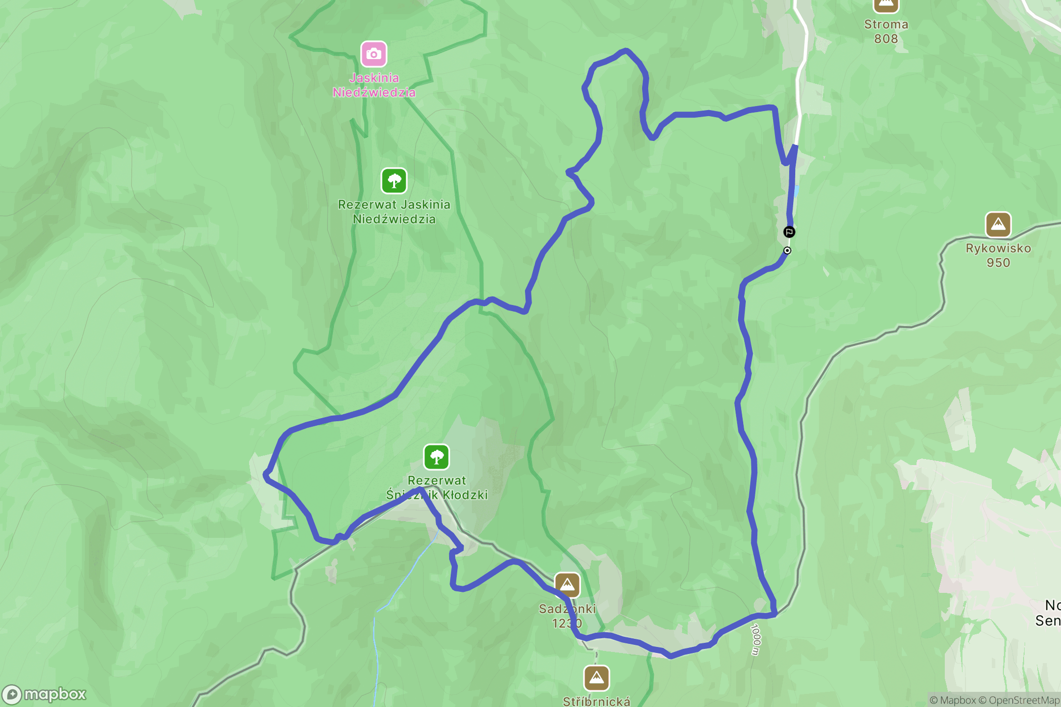 Kamienica: mapa trasy - Poland