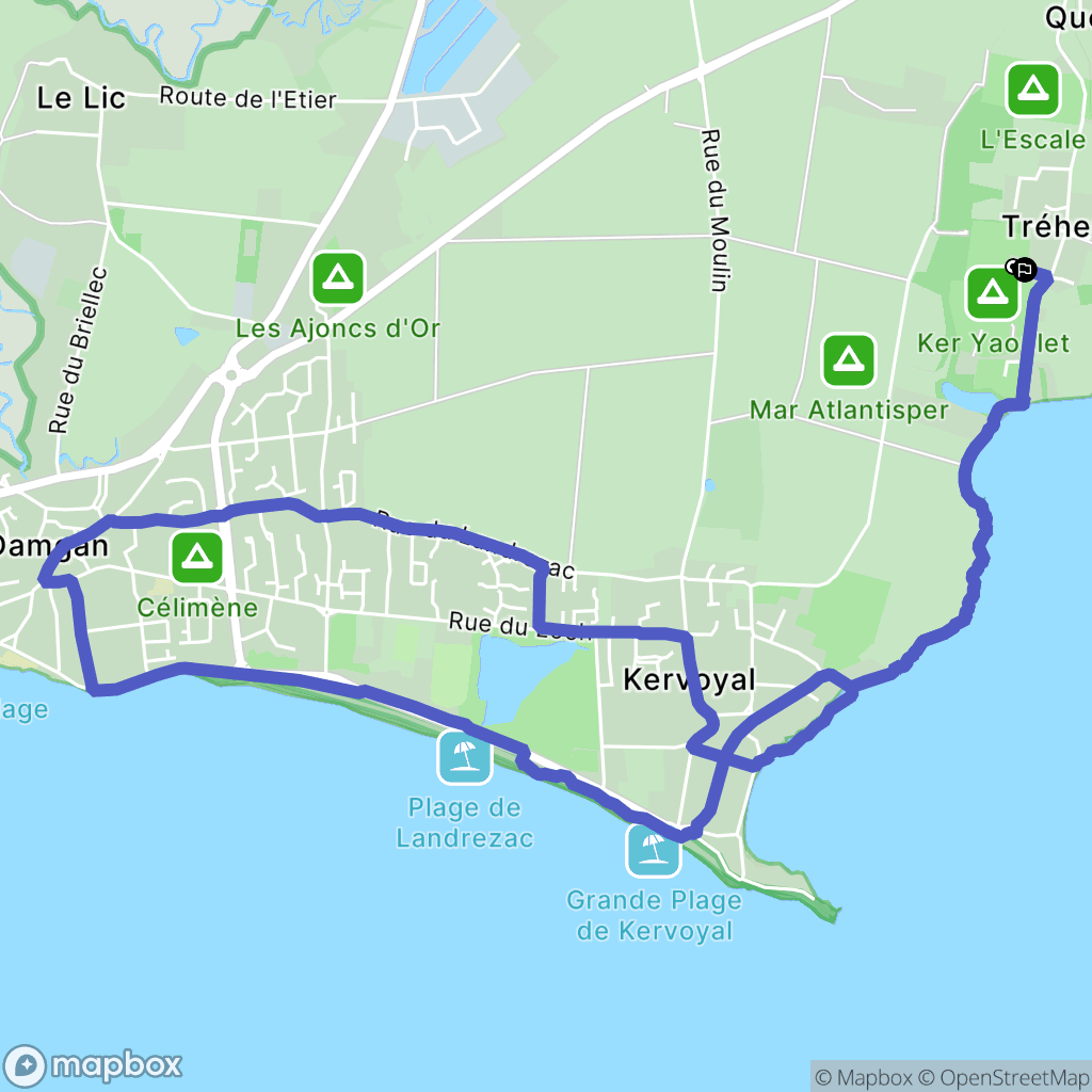 Ambon : carte du parcours de randonnée - France