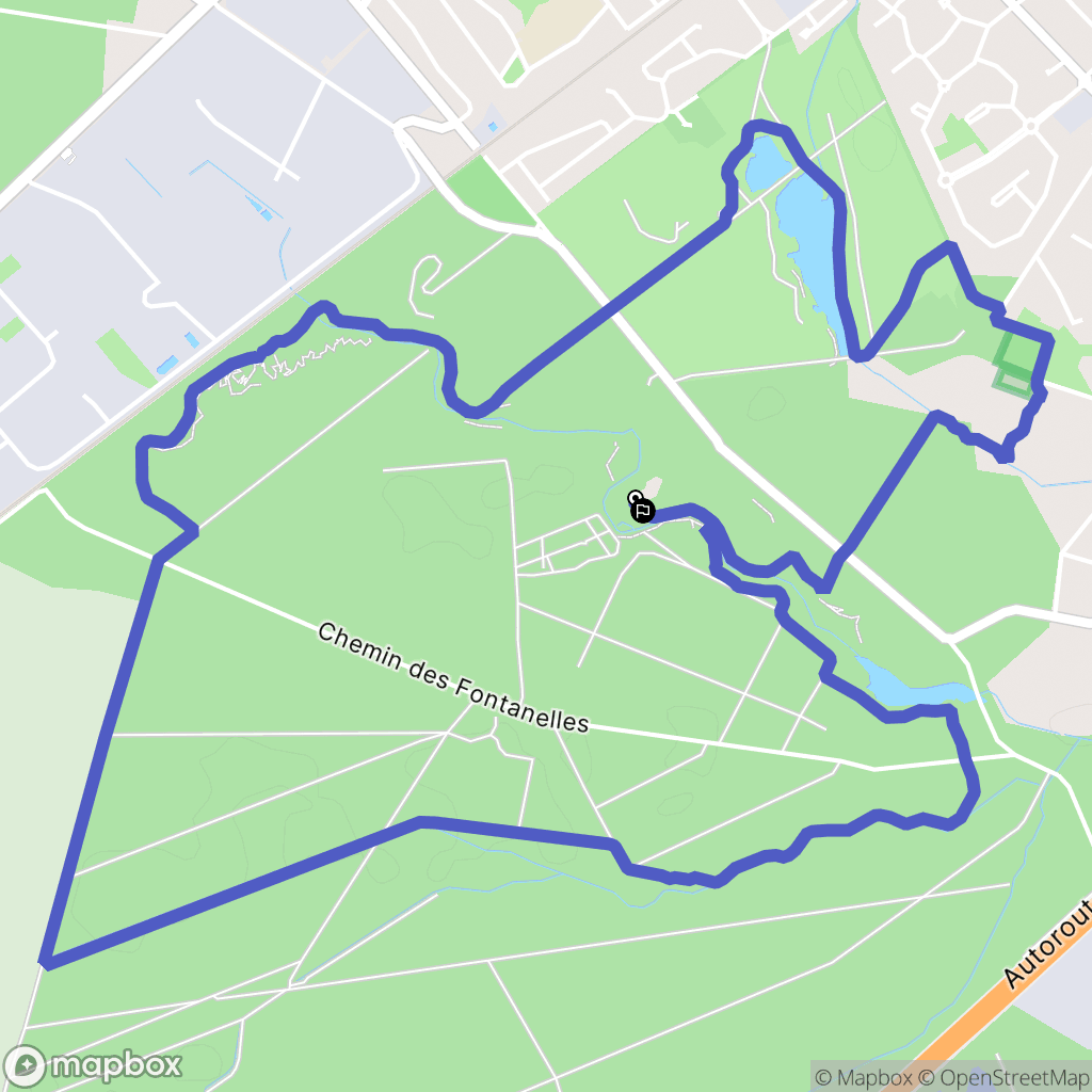 Cestas : carte du parcours de randonnée - France