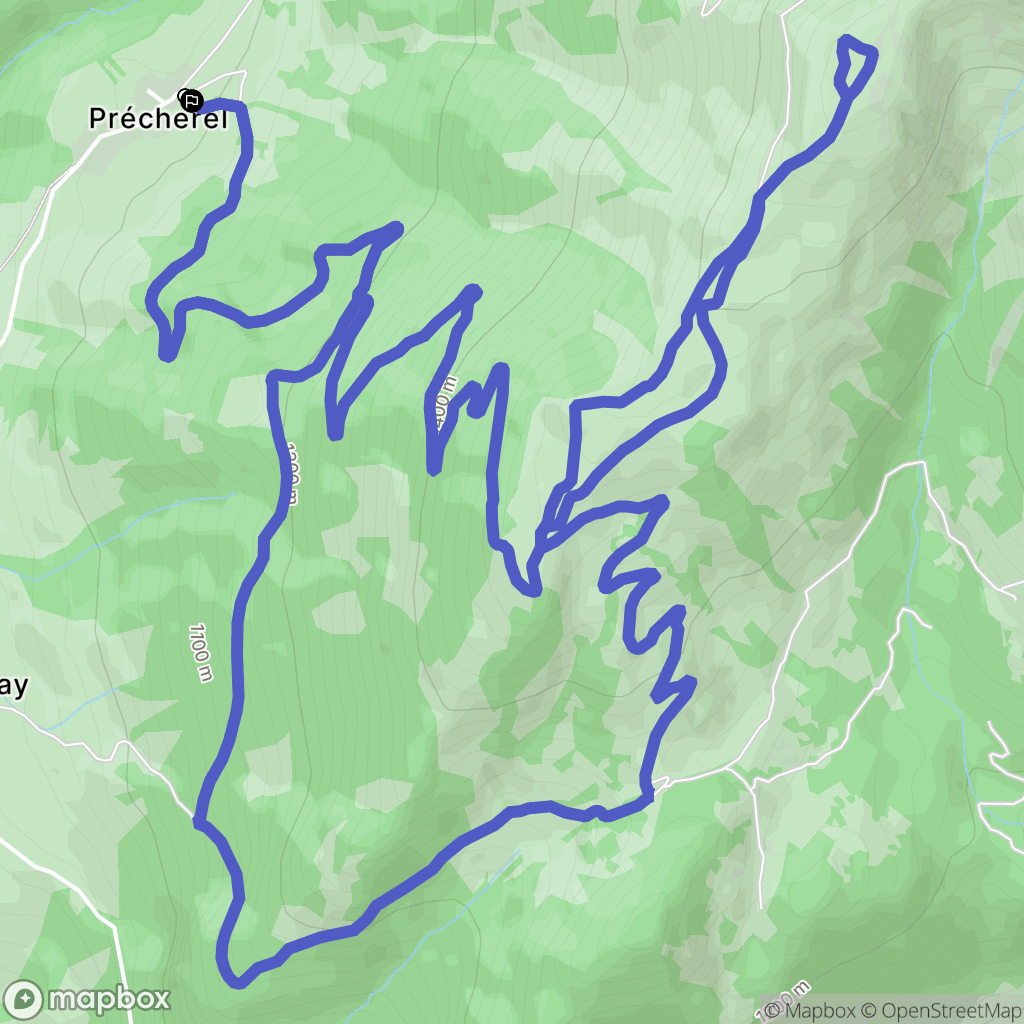 Jarsy : carte du parcours de randonnée - France