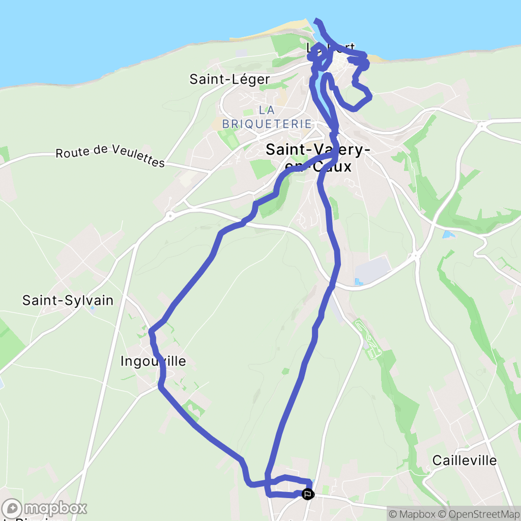 Néville : carte du parcours de randonnée - France