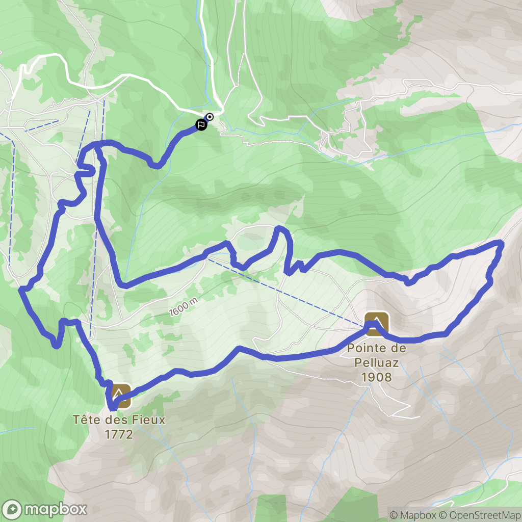 Bernex : carte du parcours de randonnée - France