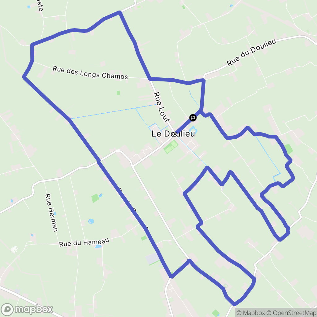Le Doulieu : carte du parcours de randonnée - France