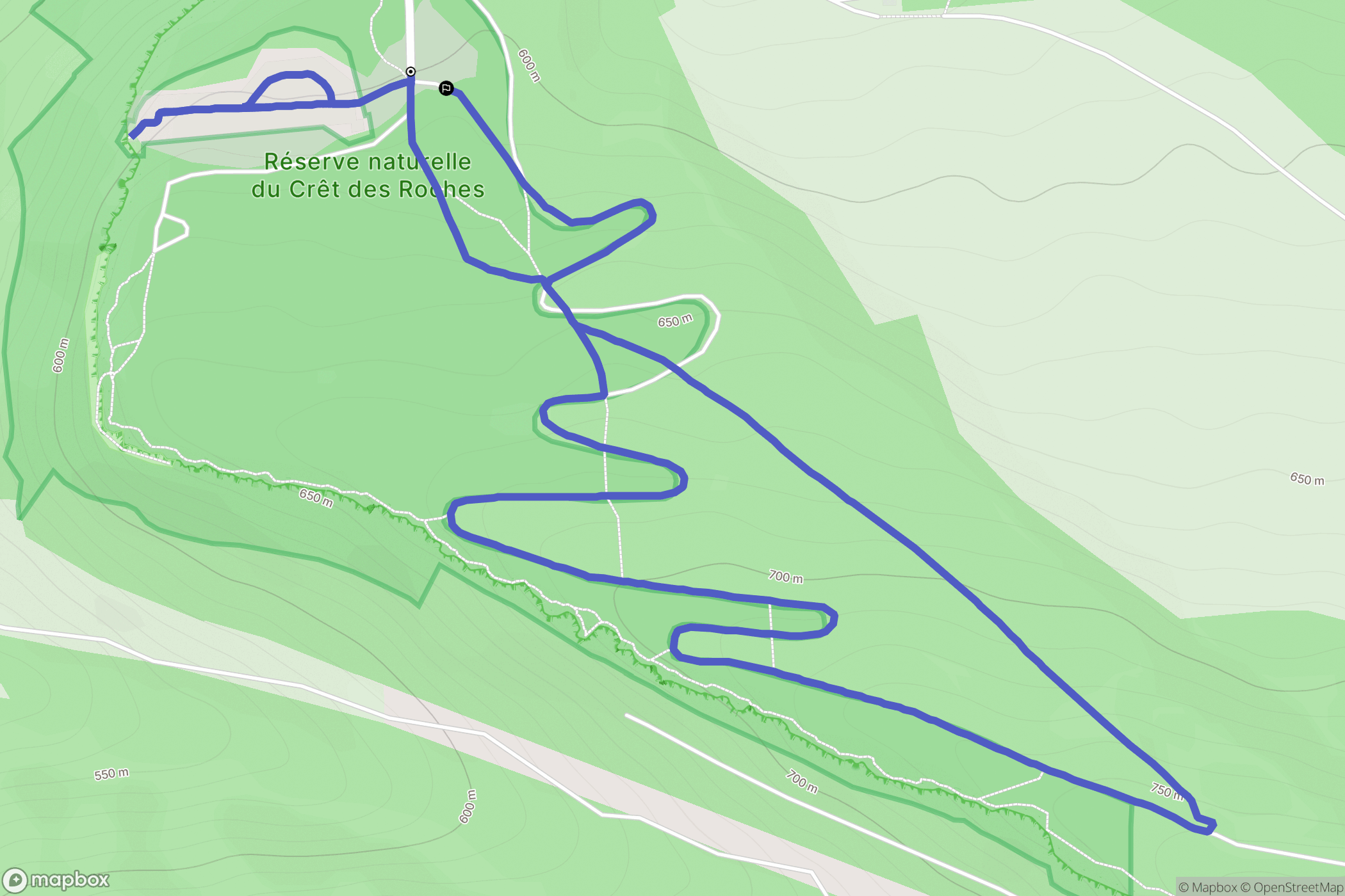 Pont-de-Roide : carte du parcours de randonnée - France