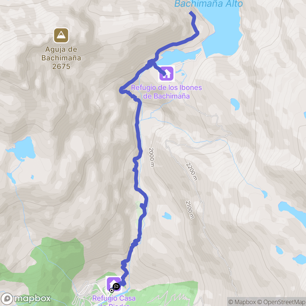 Baños de Panticosa : carte du parcours de randonnée - Spain