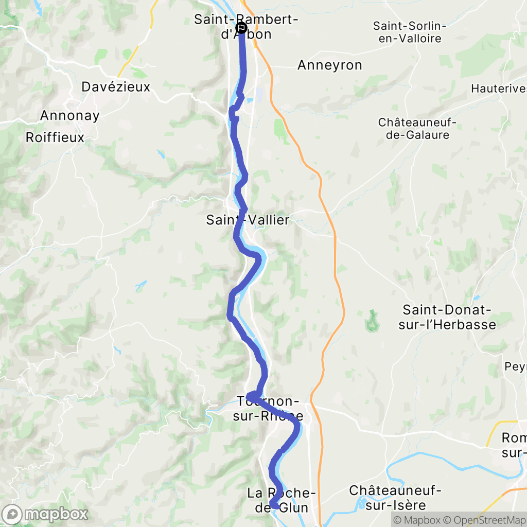 Saint-Rambert-d'Albon : carte du parcours de randonnée - France