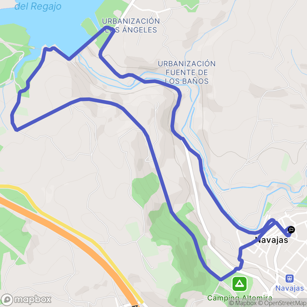 Navajas : carte du parcours de randonnée - Spain