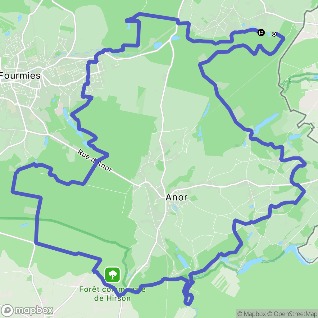 Ohain : carte du parcours de randonnée - France