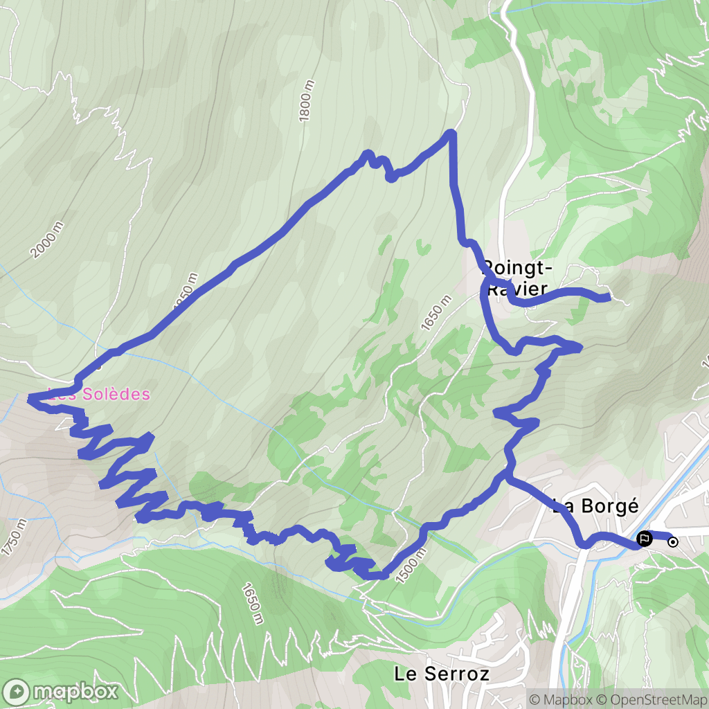 Valloire : carte du parcours de randonnée - France