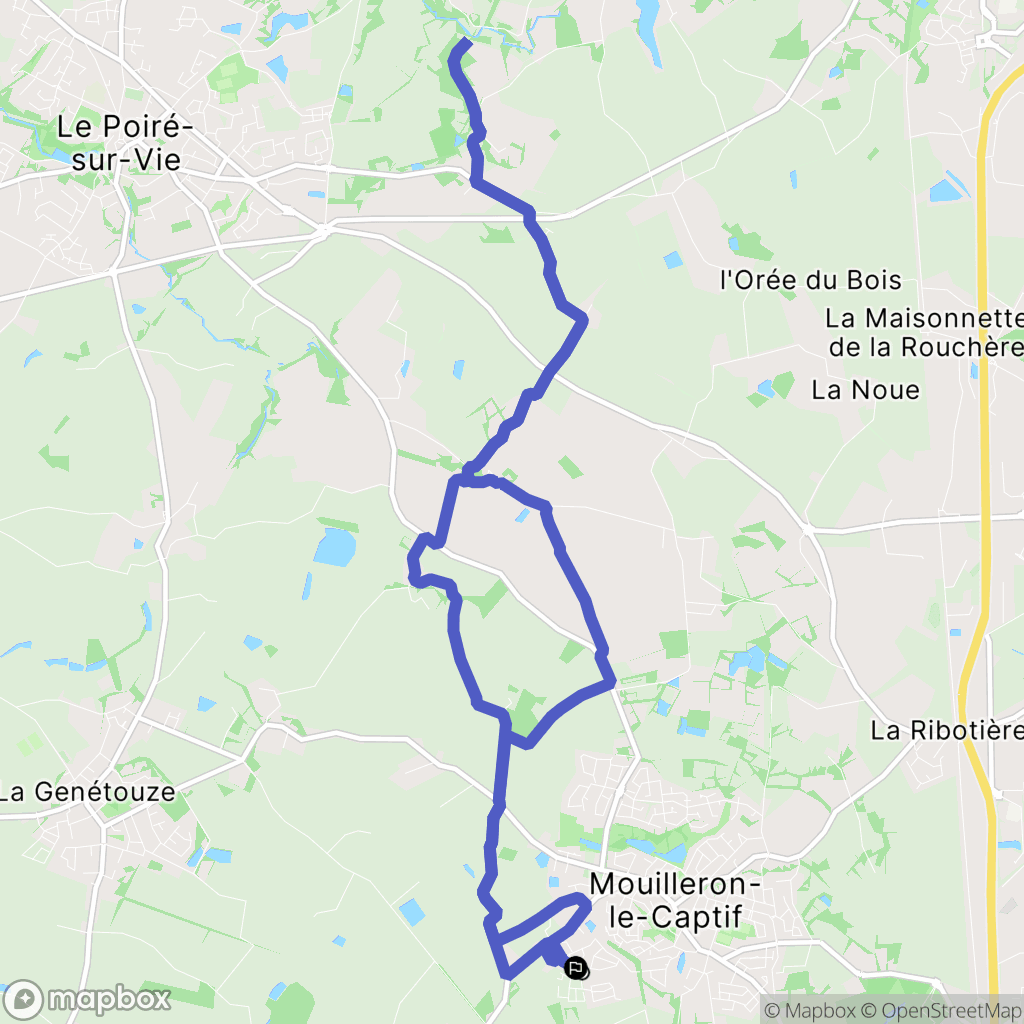 Mouilleron-le-Captif : carte du parcours de randonnée - France