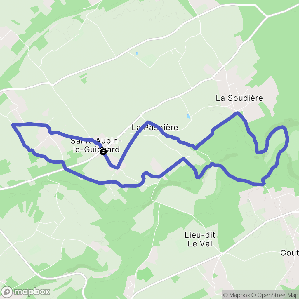 Mesnil-en-Ouche : carte du parcours de randonnée - France