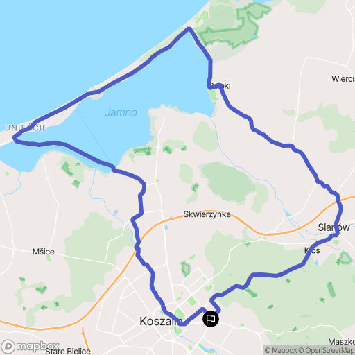 Koszalin: mapa trasy - Poland