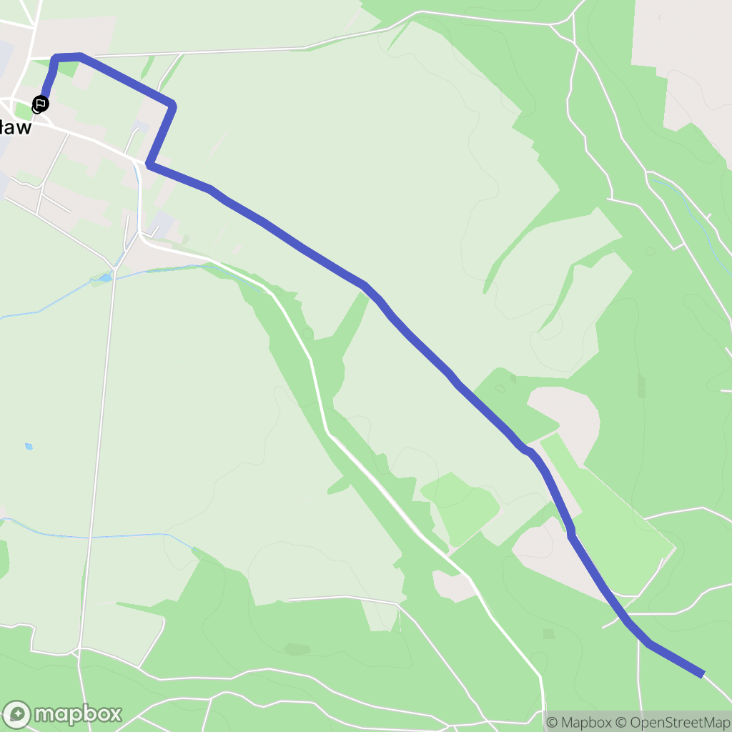 Racław: mapa trasy - Poland
