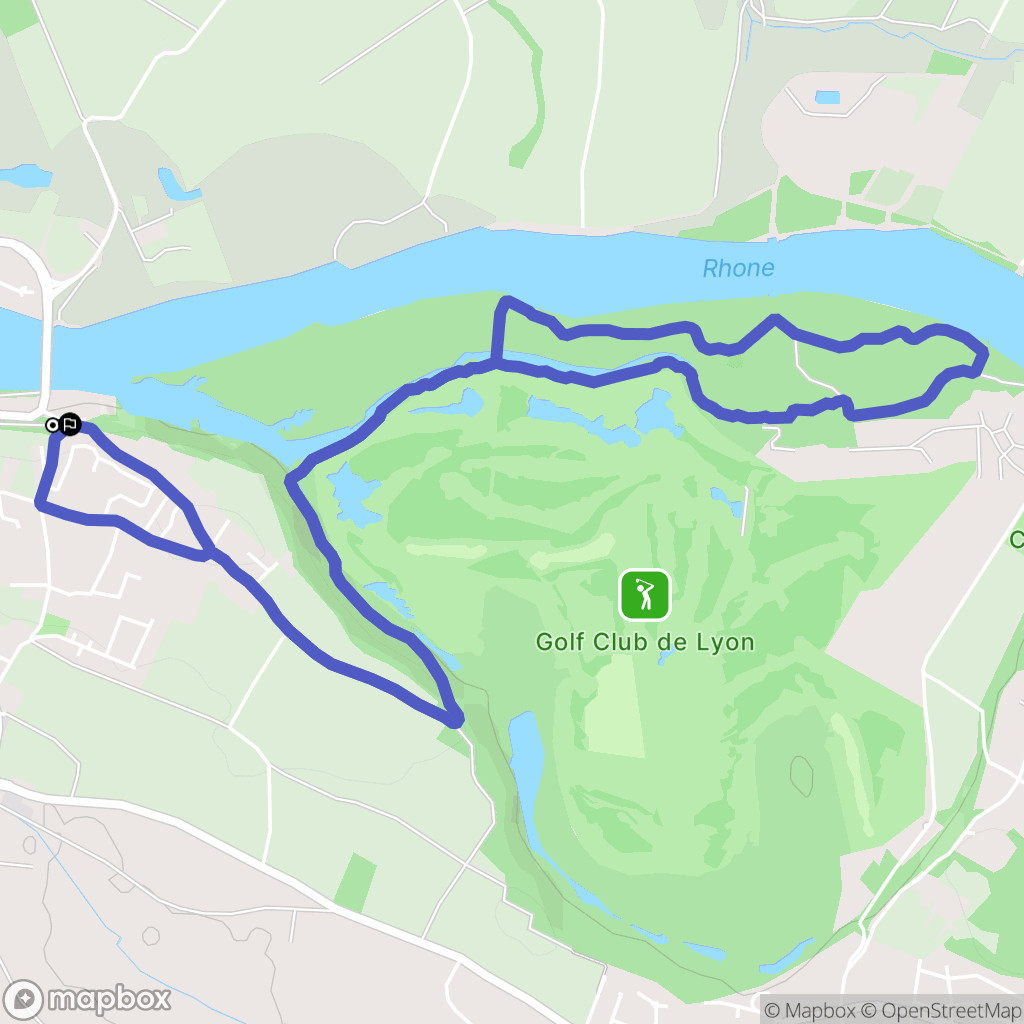 Jons : carte du parcours de randonnée - France