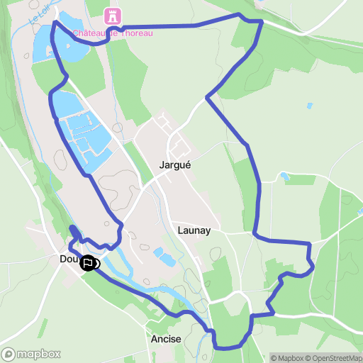 Cloyes-les-Trois-Rivières : carte du parcours de randonnée - France