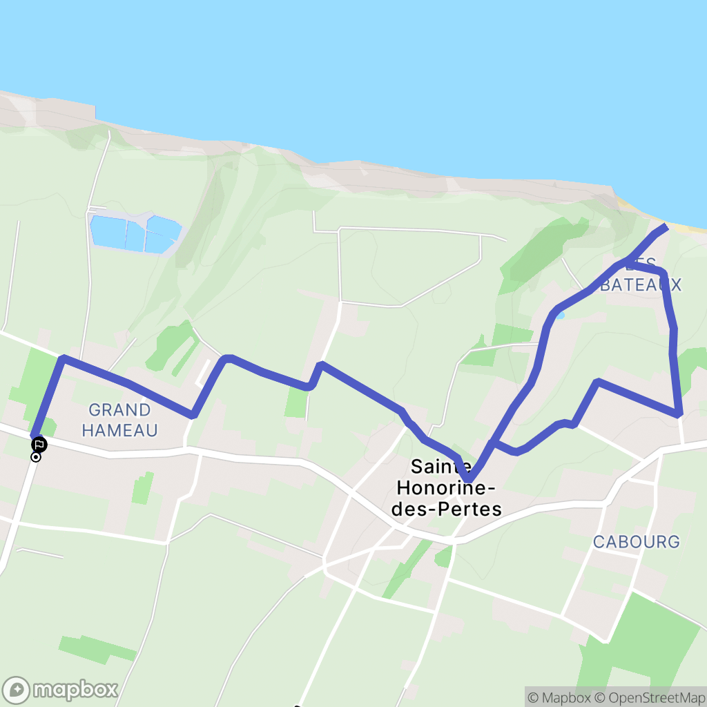 Aure sur Mer : carte du parcours de randonnée - France