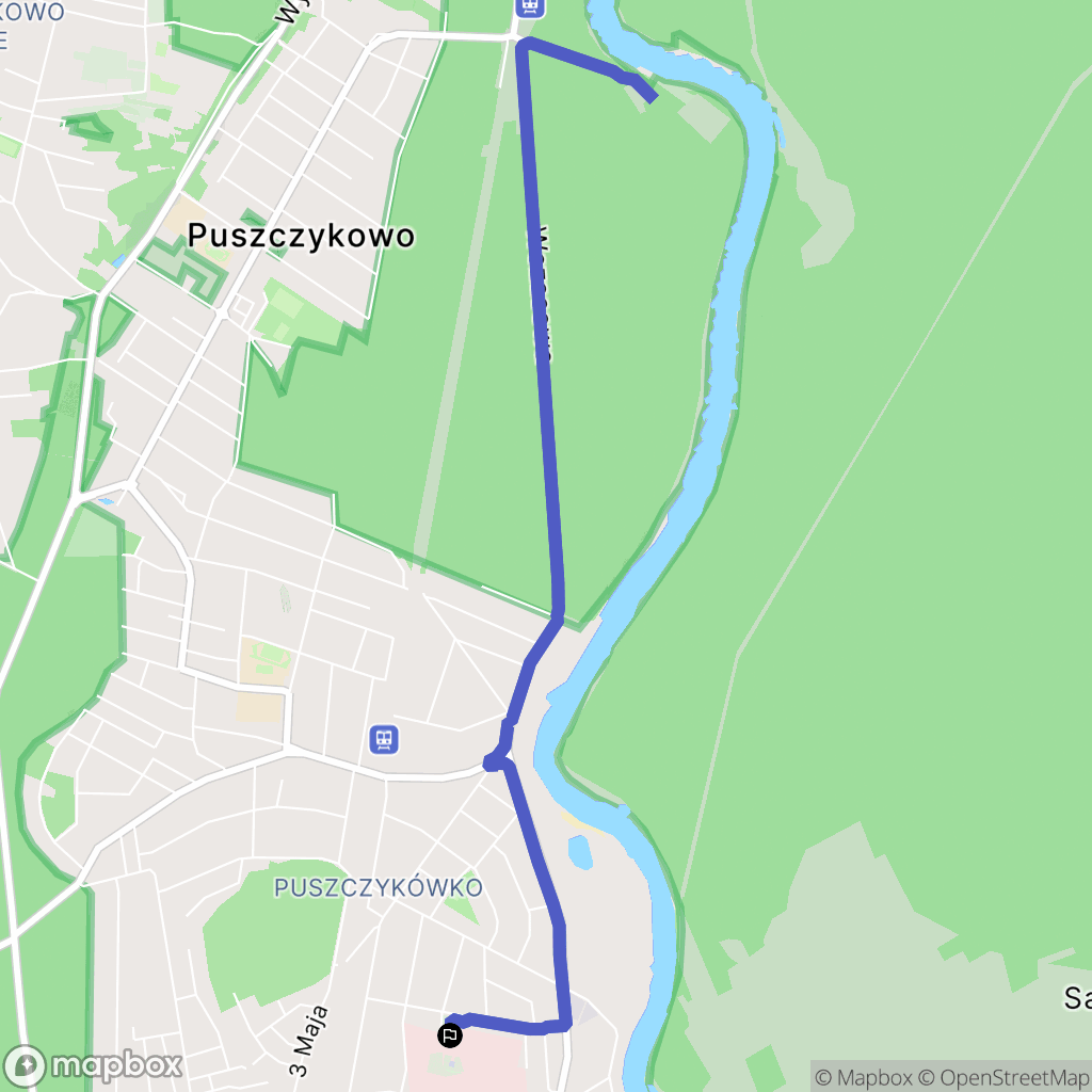 Puszczykowo: mapa trasy - Poland