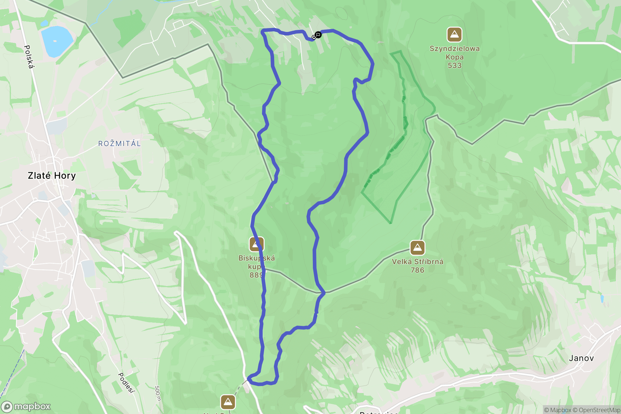 Jarnołtówek: mapa trasy - Poland