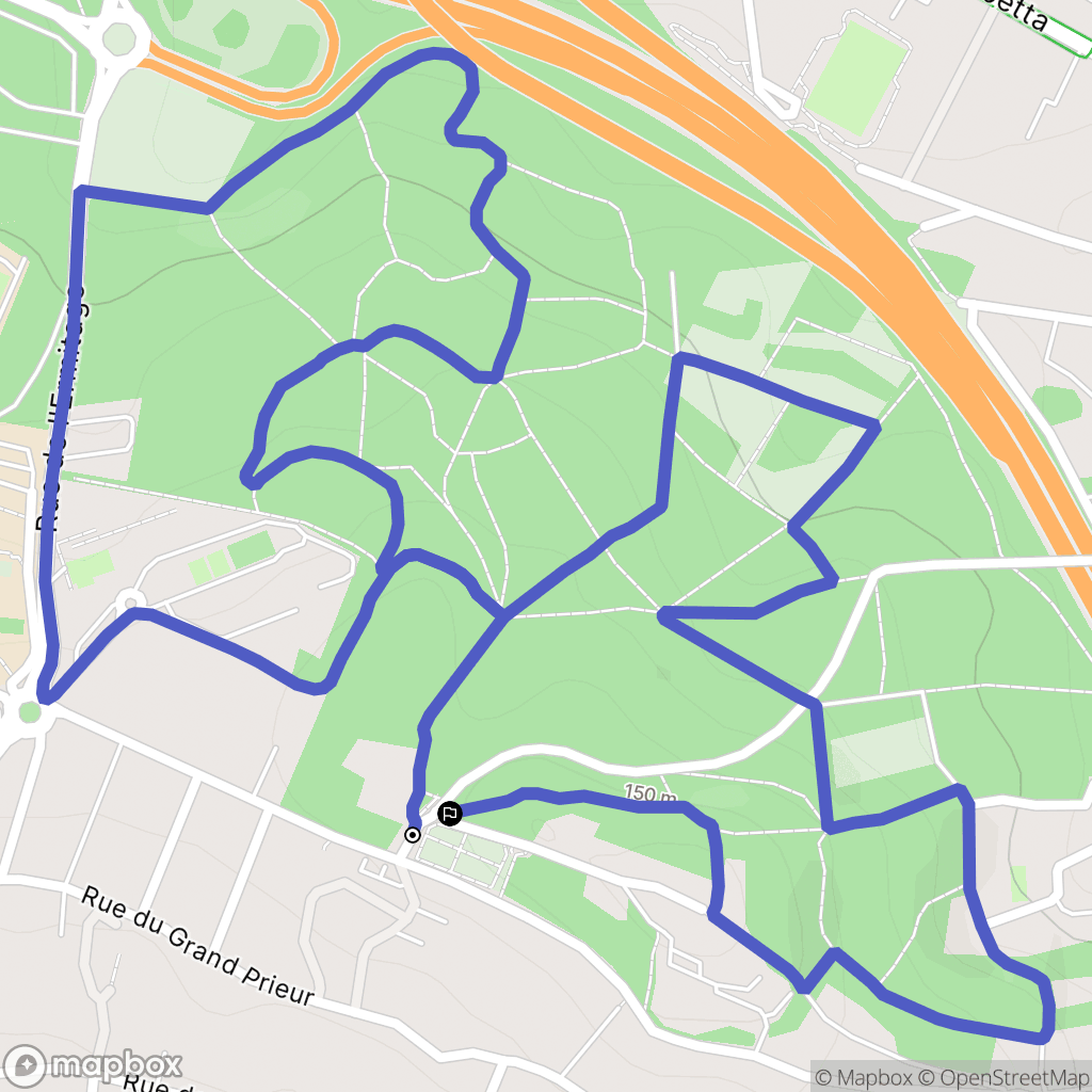 Sannois : carte du parcours de randonnée - France