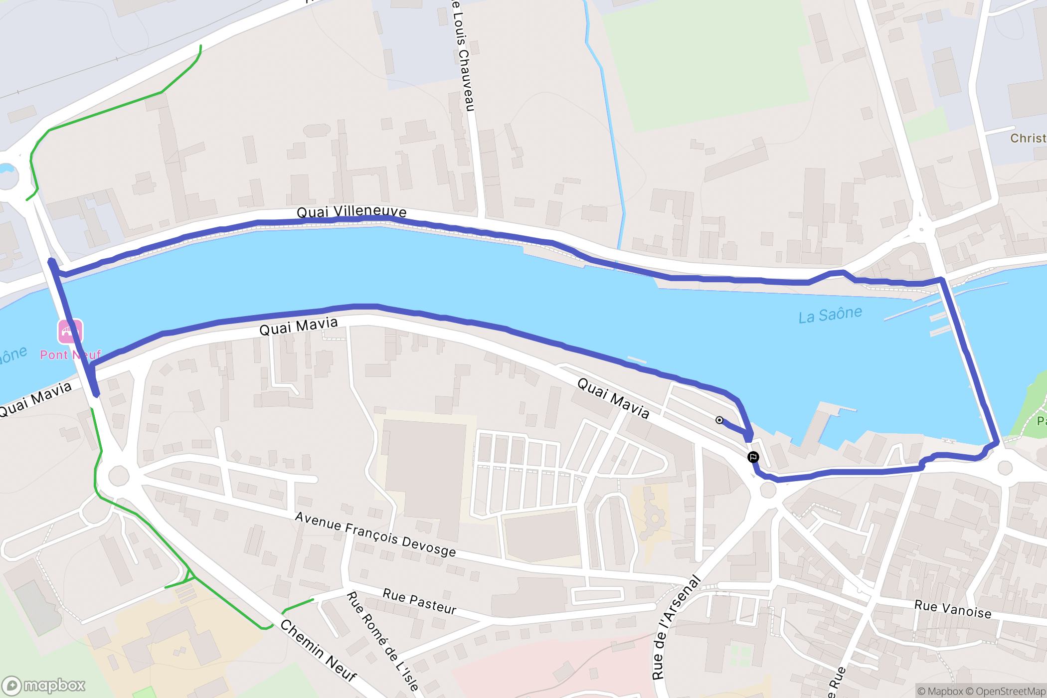 Gray : carte du parcours de randonnée - France