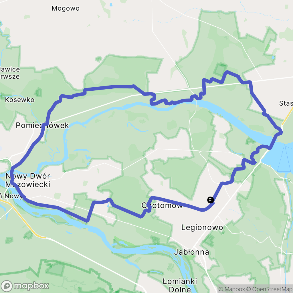 Legionowo: mapa trasy - Poland