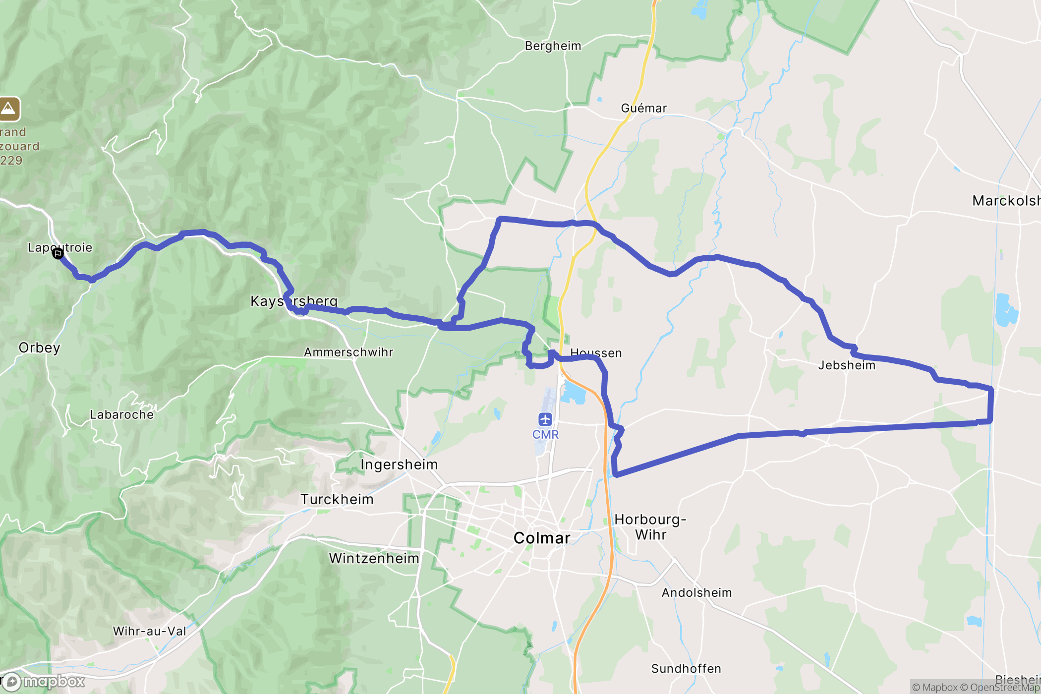Lapoutroie : carte du parcours de randonnée - France