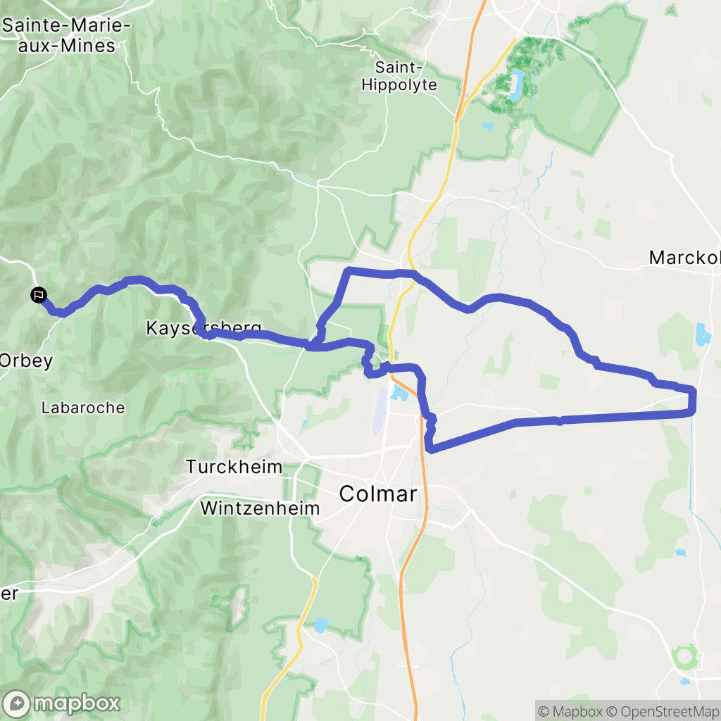 Lapoutroie : carte du parcours de randonnée - France