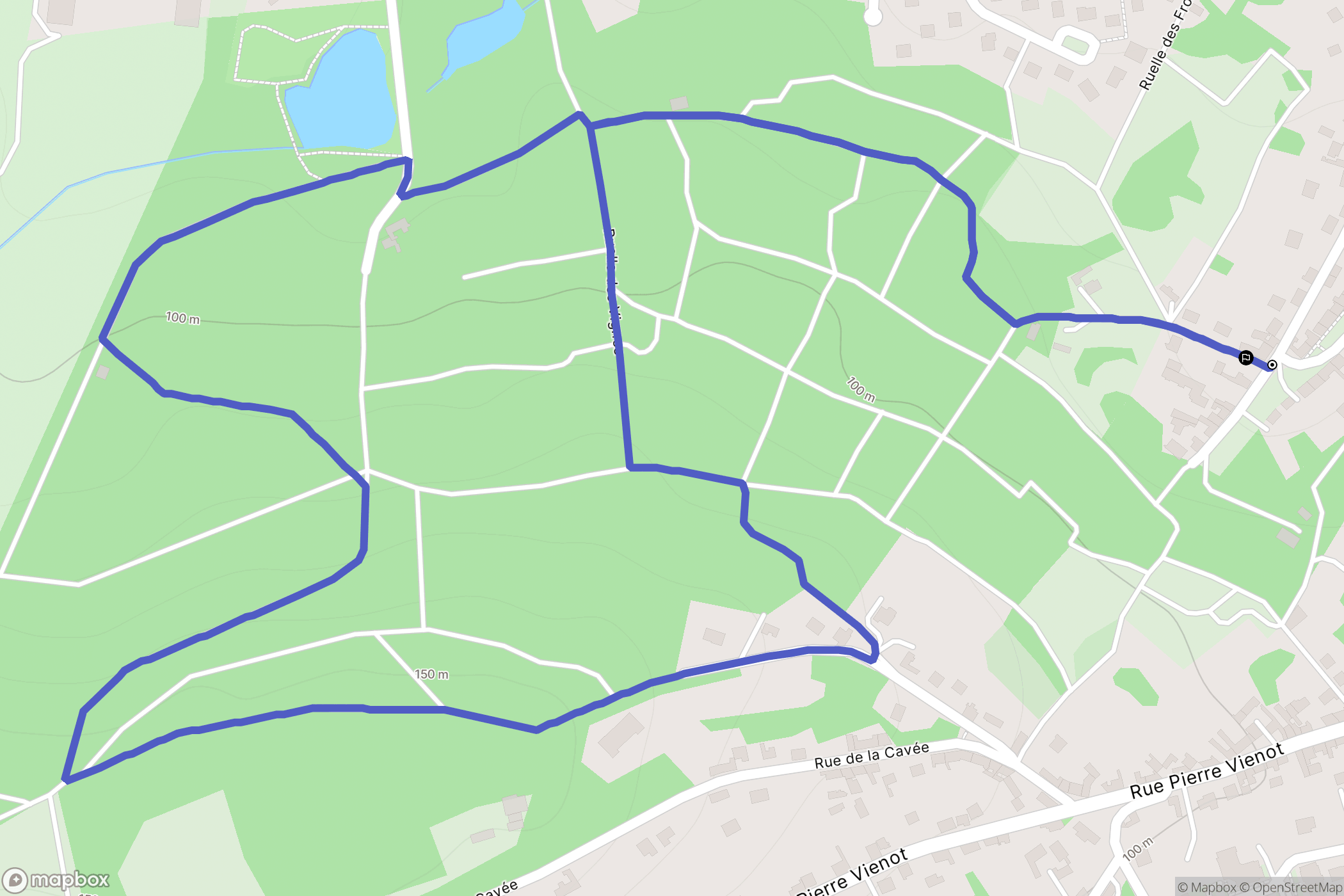 Clermont : carte du parcours de randonnée - France