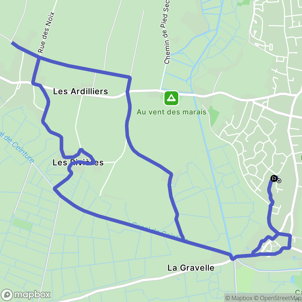 Angles : carte du parcours de randonnée - France