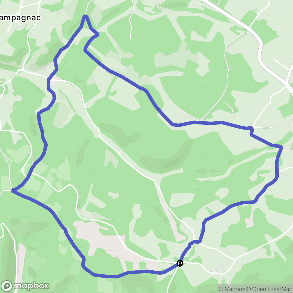 Saint-Cirq-Souillaguet : carte du parcours de randonnée - France