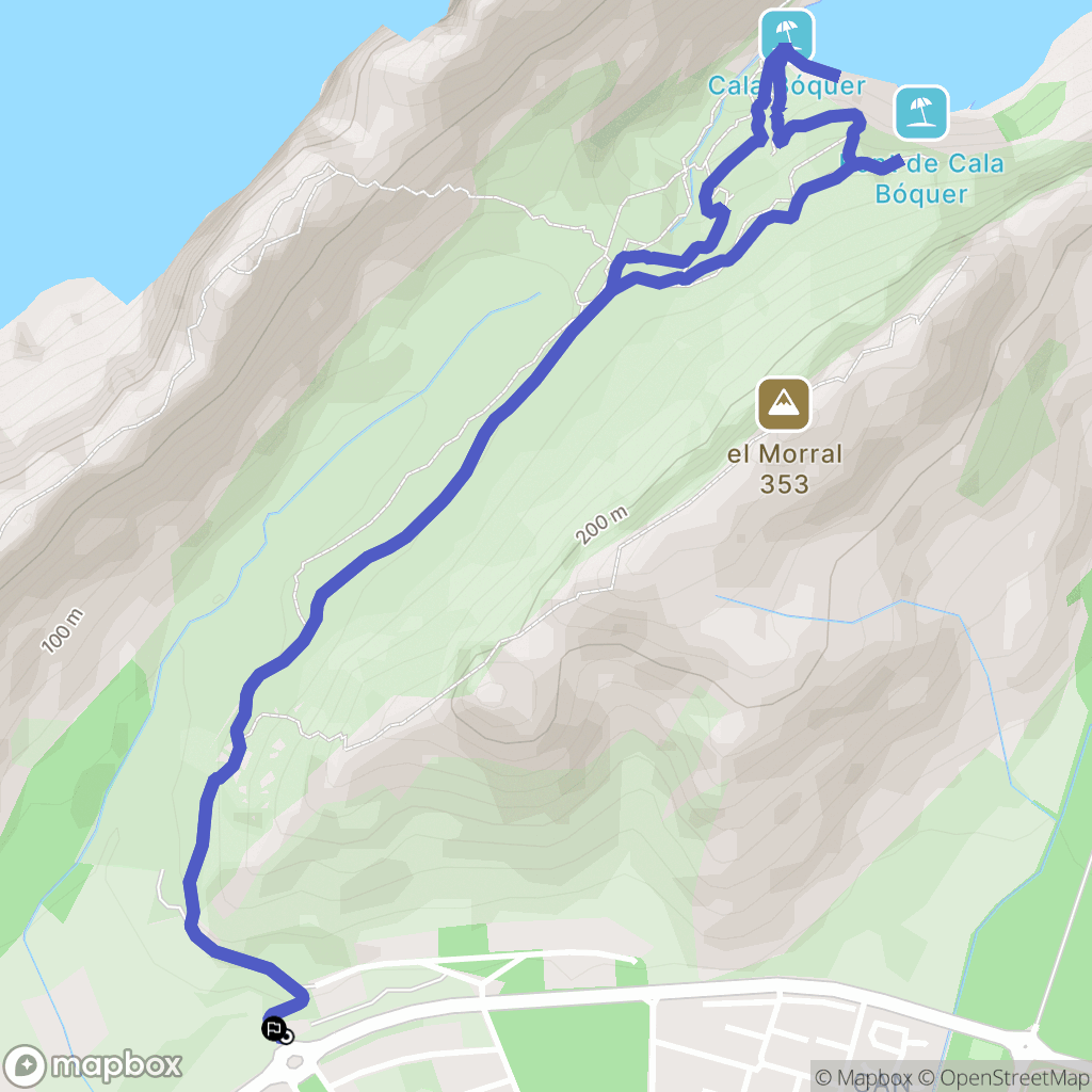 Port de Pollença : carte du parcours de randonnée - Spain