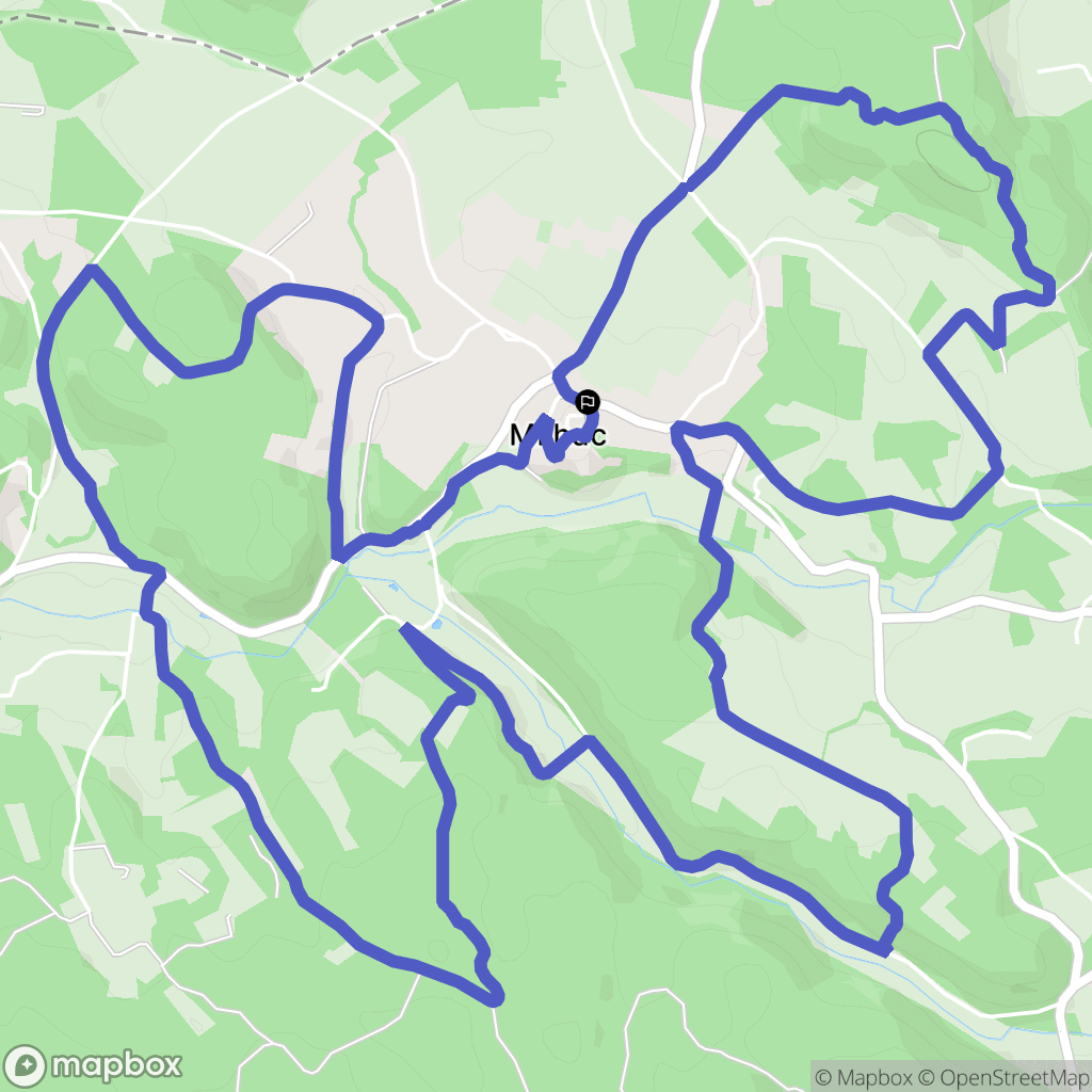 Milhac : carte du parcours de randonnée - France