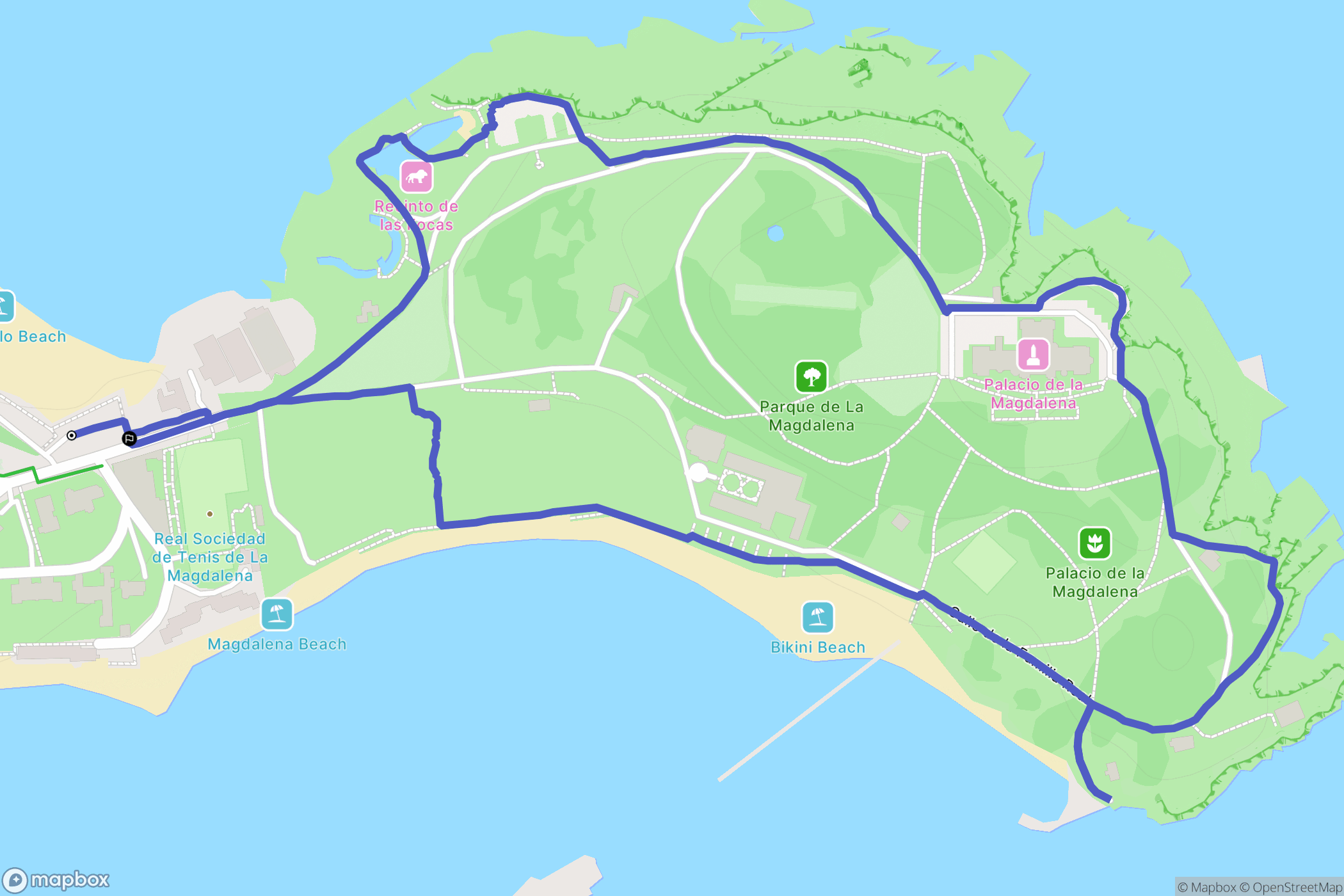 Santander : carte du parcours de randonnée - Spain