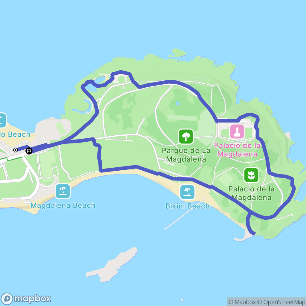 Santander : carte du parcours de randonnée - Spain