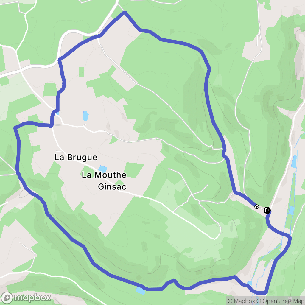 Bars : carte du parcours de randonnée - France