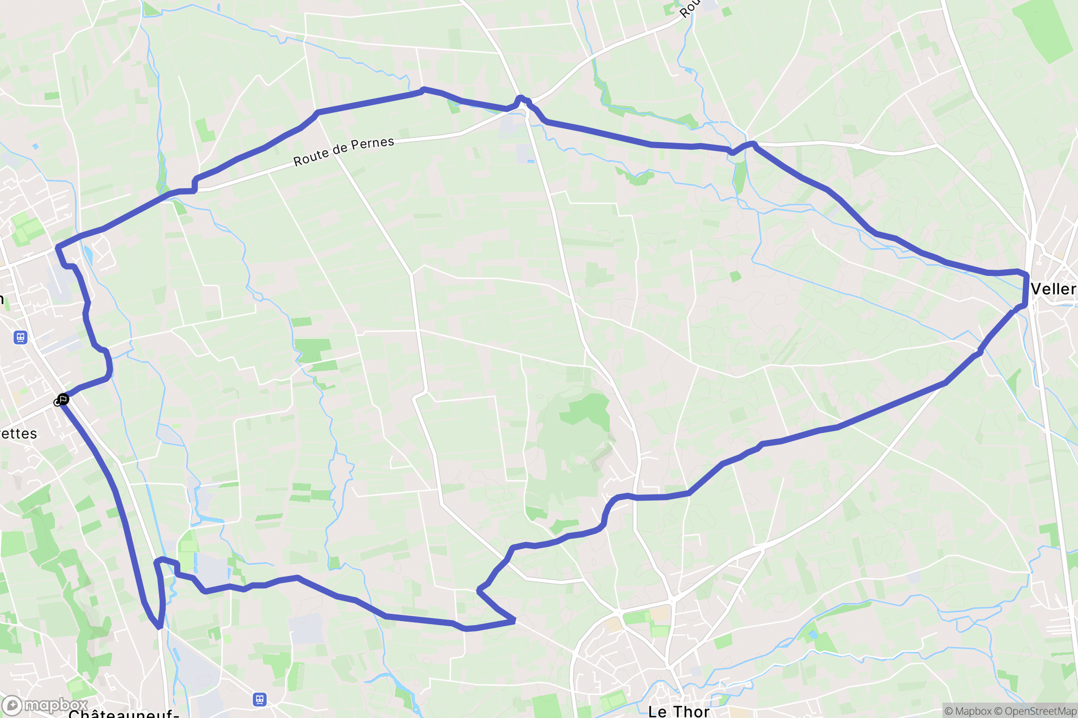 Jonquerettes : carte du parcours de randonnée - France