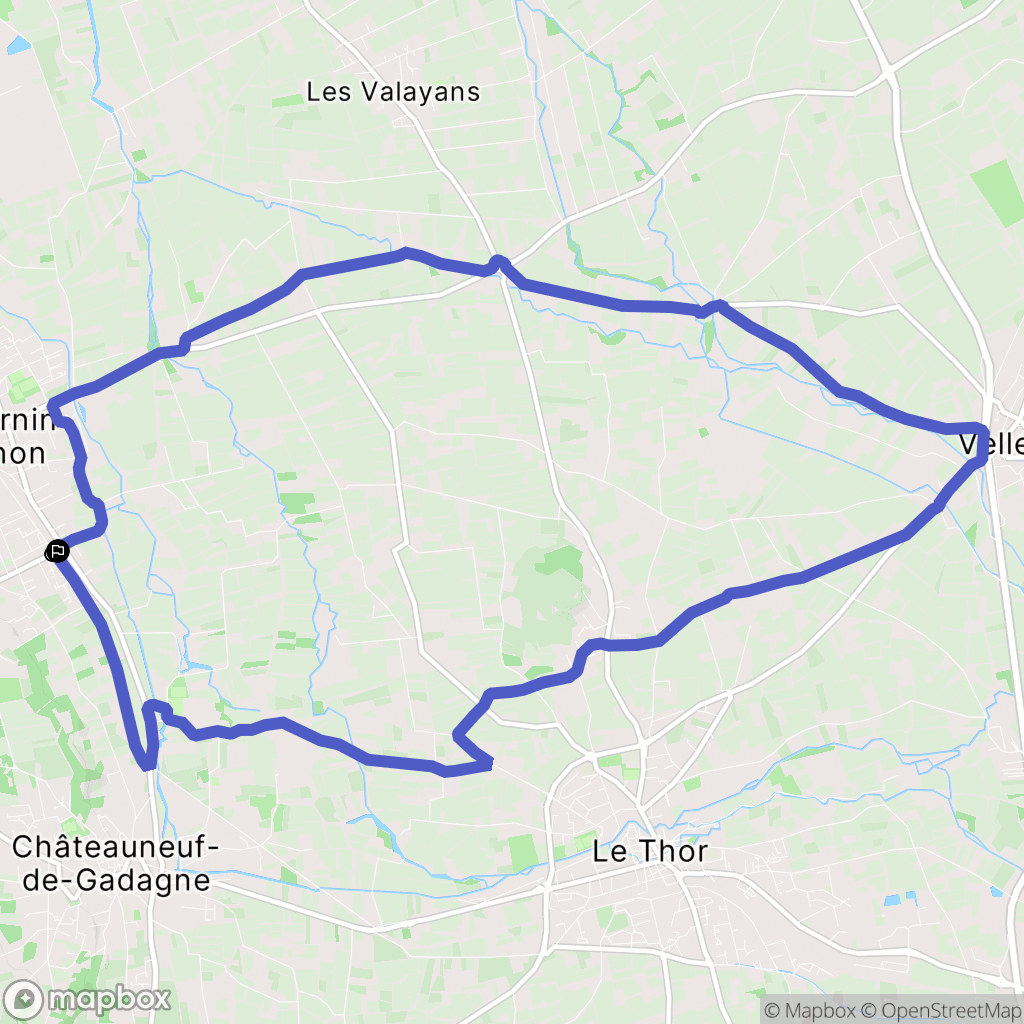 Jonquerettes : carte du parcours de randonnée - France