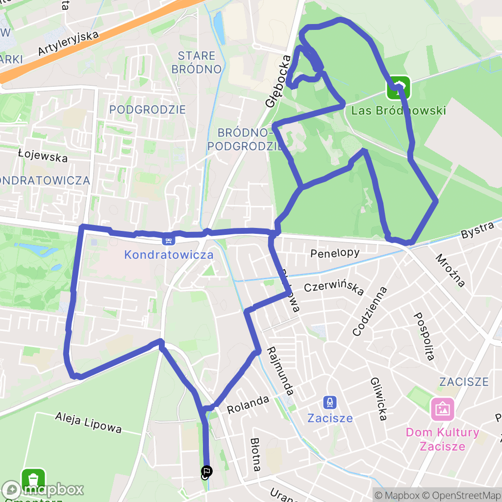 Warszawa: mapa trasy - Poland