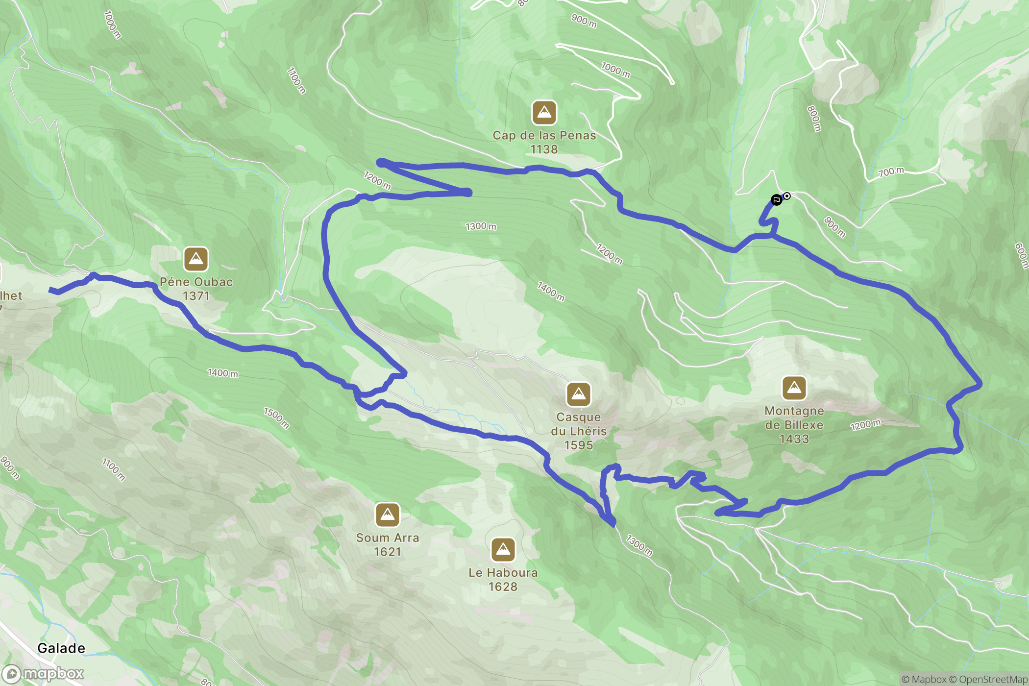 Asque : carte du parcours de randonnée - France