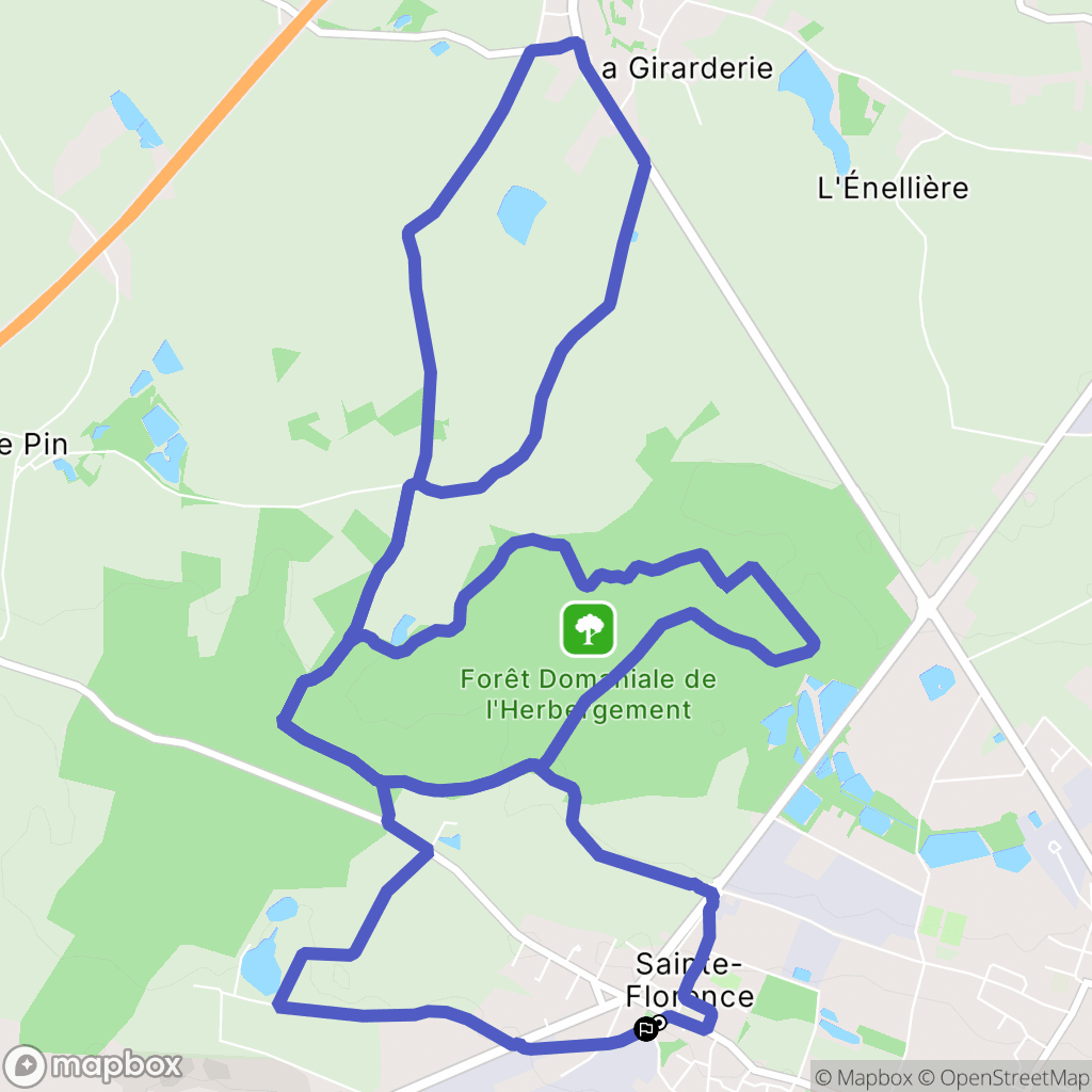 Sainte-Florence : carte du parcours de randonnée - France