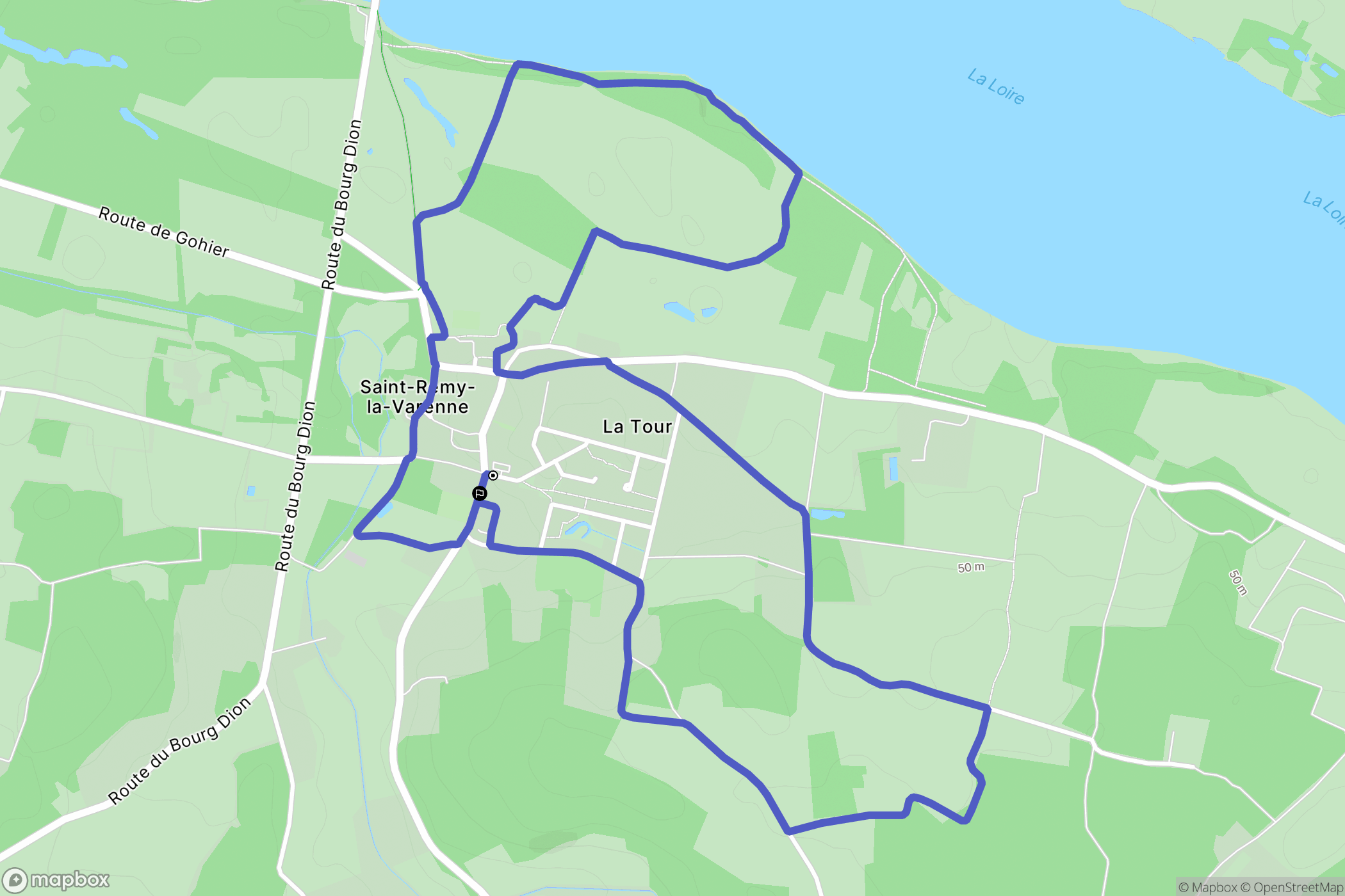 Brissac Loire Aubance : carte du parcours de randonnée - France
