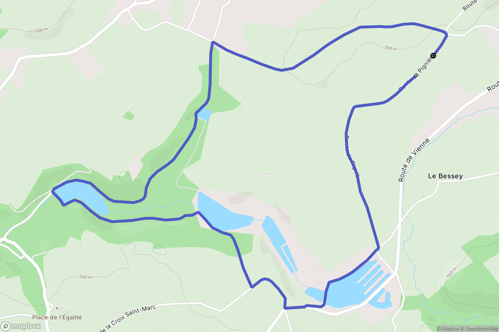 Tramolé : carte du parcours de randonnée - France