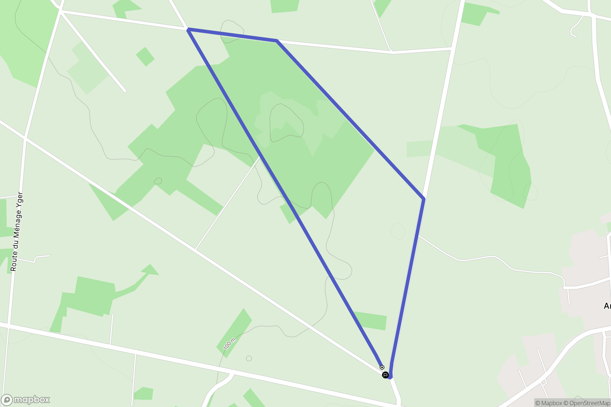 Jullouville : carte du parcours de randonnée - France
