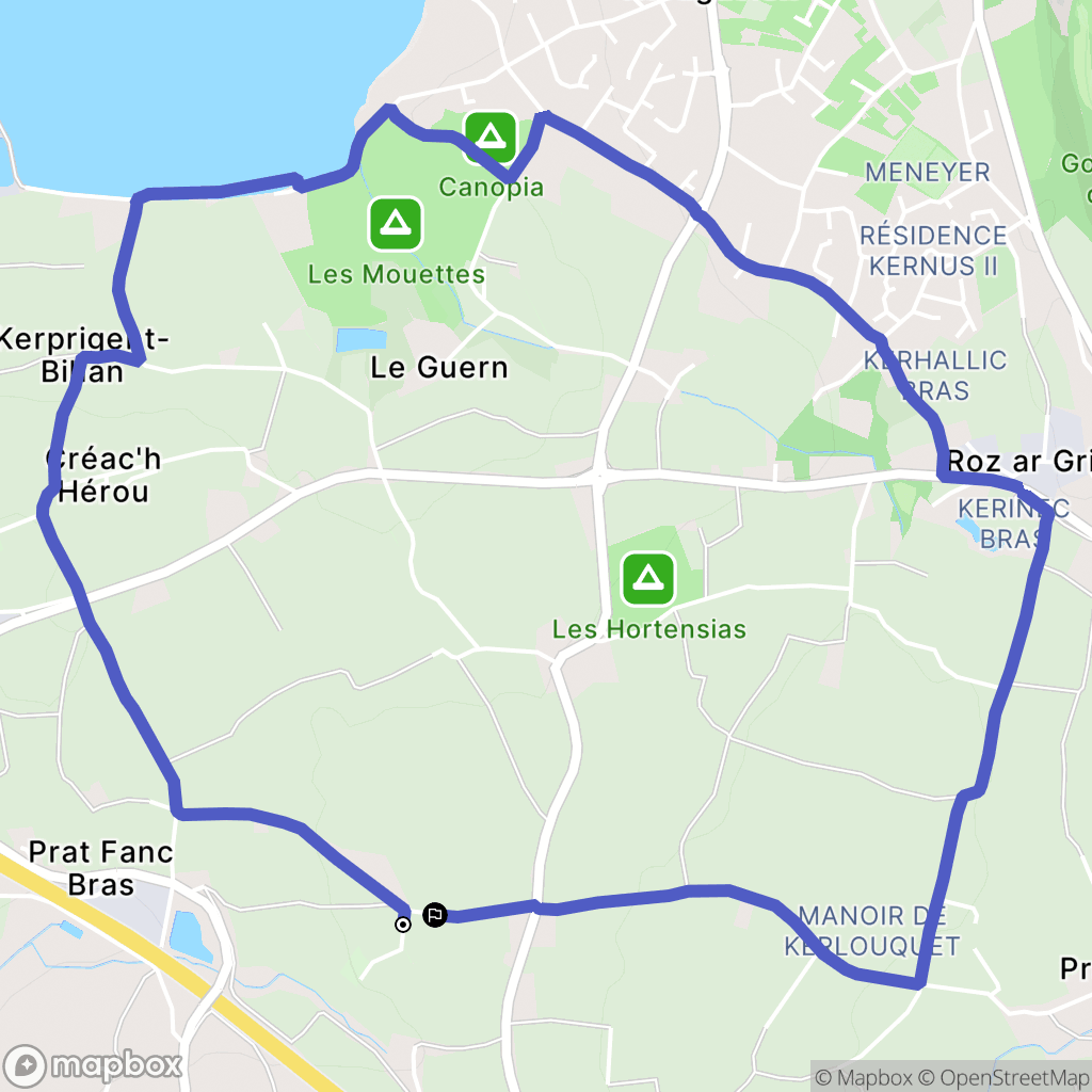 Henvic : carte du parcours de randonnée - France